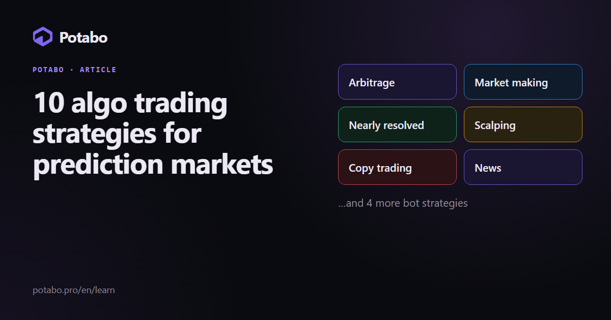 Algo trading strategies for prediction markets