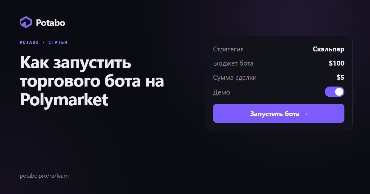 Как запустить торгового бота на Polymarket