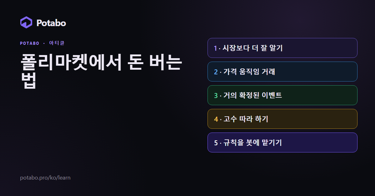 폴리마켓에서 돈 버는 법