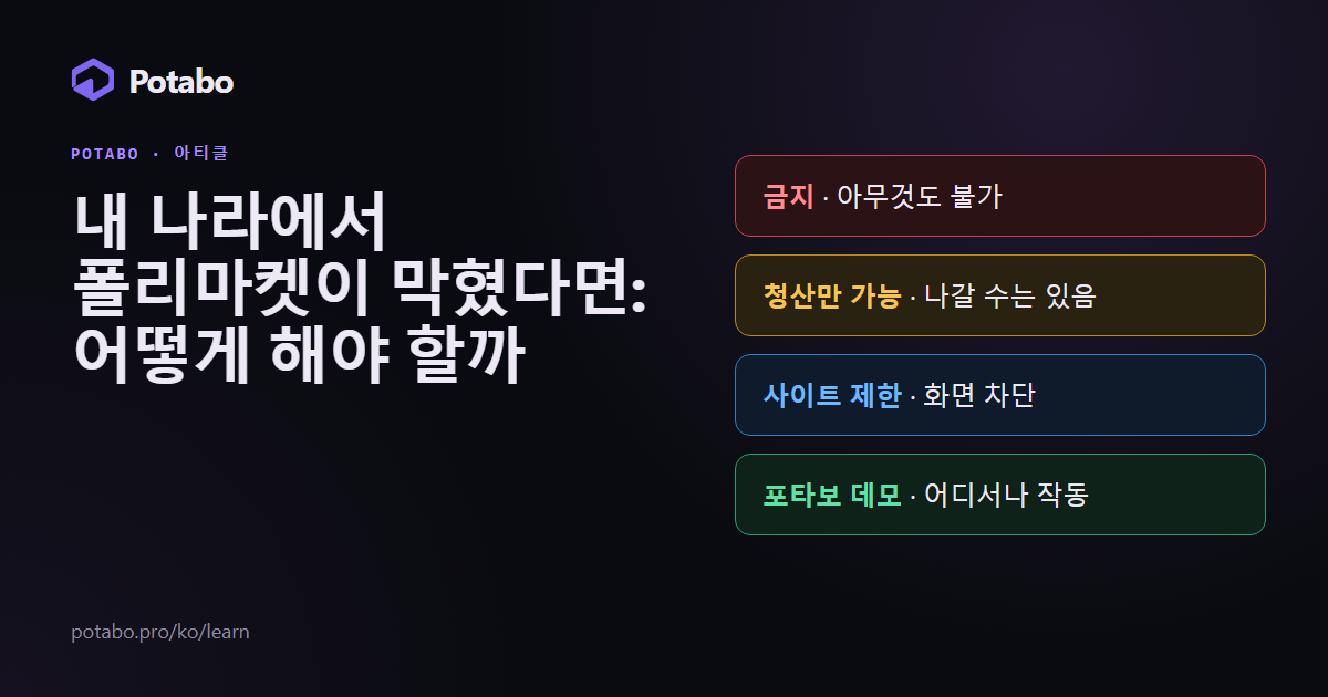 내 나라에서 폴리마켓이 막혔다면