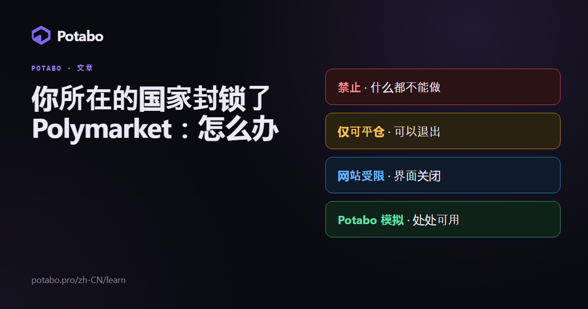 如果你所在的国家封锁了 Polymarket